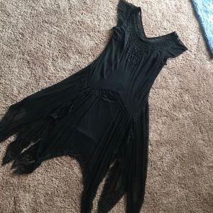 Gothic Gauze Dress with Sequins